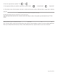 Form CORP.55A Application for Certificate of Authority of a Foreign Nonprofit Corporation - Missouri, Page 2