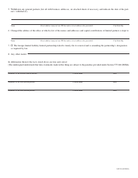 Form LP-22 Application for an Amended Registration of a Foreign Limited Partnership in Missouri - Missouri, Page 2