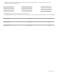 Form LLC-4A Attachment for Series of a Foreign Limited Liability Company - Missouri, Page 2