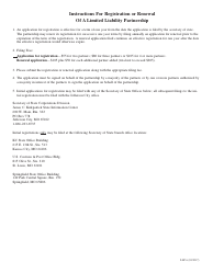 Form LLP-6 Application for Registration of a Limited Liability Partnership - Missouri, Page 2