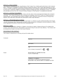 Form 110 Standard Form of Contract Between Owner and Contractor for Construction - Montana, Page 2