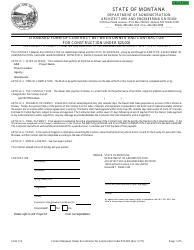 Document preview: Form 110 Standard Form of Contract Between Owner and Contractor for Construction Under $25,000 - Montana