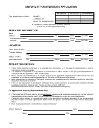 Uniform Intra/Interstate Application Form - Montana