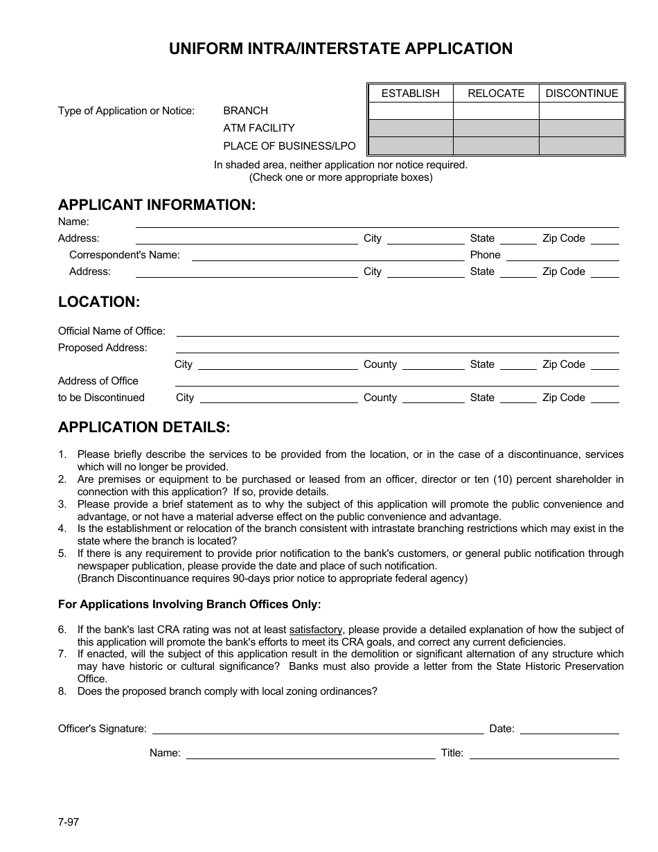 Uniform Intra / Interstate Application Form - Montana, Page 1
