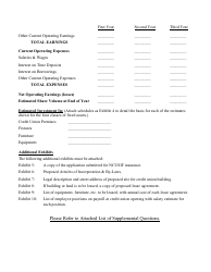 Application for a Certificate of Authorization to Organize a New Montana Credit Union - Montana, Page 2