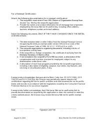 Bona Fide Not-For-Profit Certification Form - Montana, Page 3