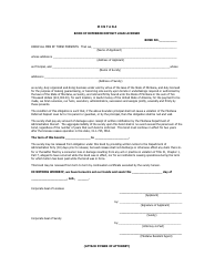 Document preview: Bond of Deferred Deposit Loan Licensee - Montana