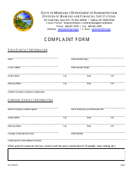 Complaint Form - Montana, Page 4