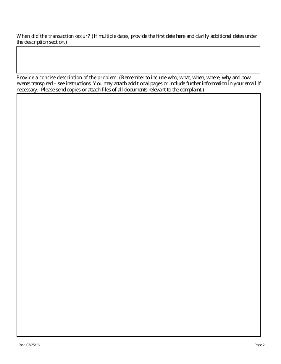 Complaint Form - Montana, Page 5