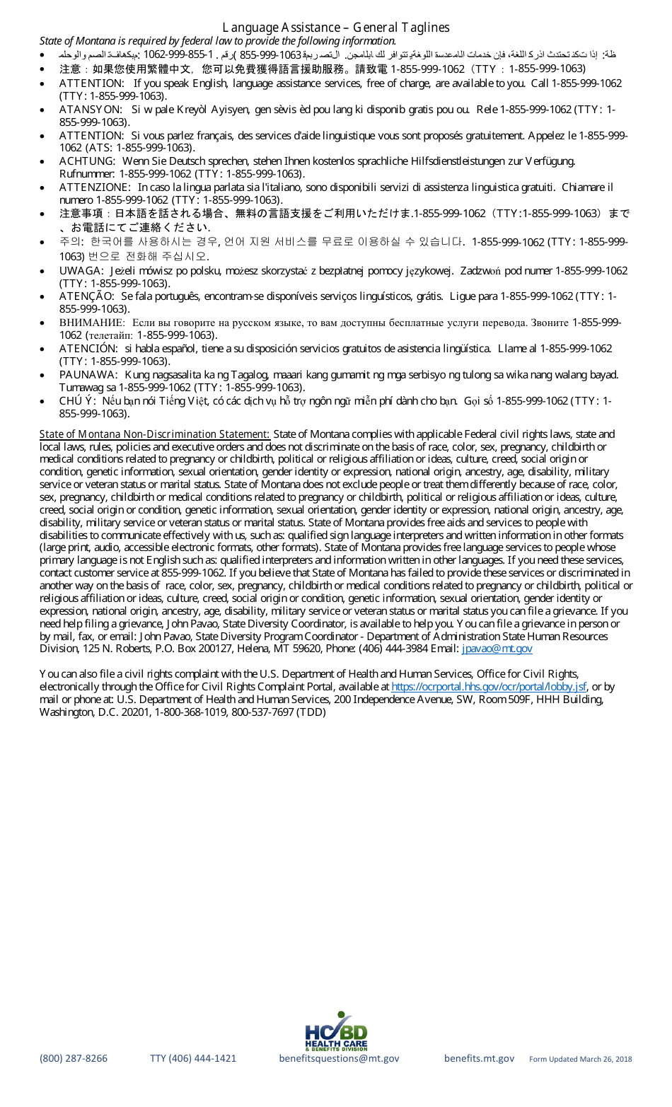 Mid-year Change Form - Montana, Page 4