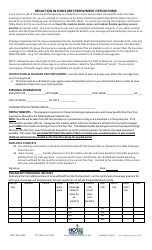 Reduction in Force (Rif) Prepayment Option Form - Montana