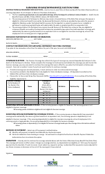 Surviving Spouse/Dependent(s) Election Form - Montana