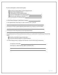 Local Government Entity Information Form - Montana, Page 2