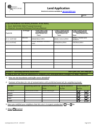 Land Application Form - Montana, Page 2