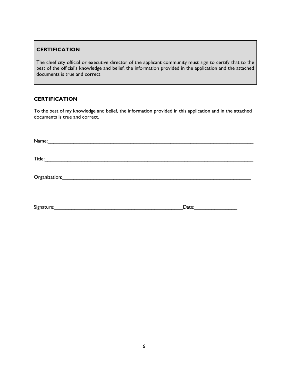 Affiliate Member Community Application Form - Montana Main Street (Mms) Program - Montana, Page 6