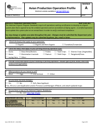 Avian Production Operation Profile - Montana