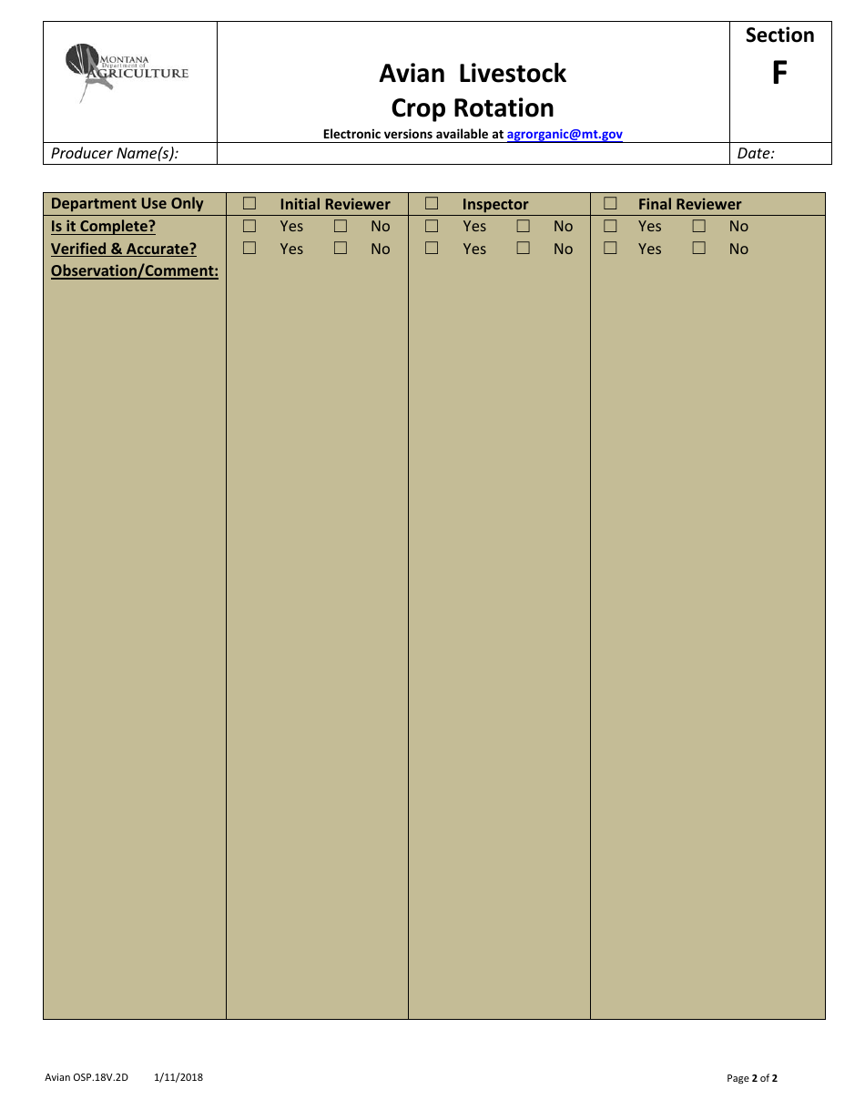 Avian Production Operation Profile - Montana, Page 14