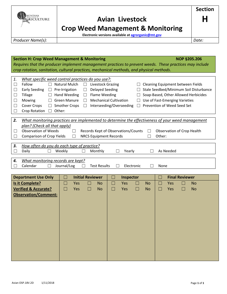 Avian Production Operation Profile - Montana, Page 17