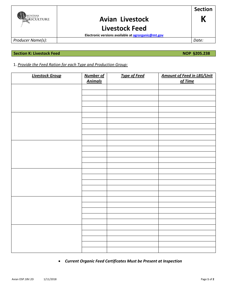 Avian Production Operation Profile - Montana, Page 23