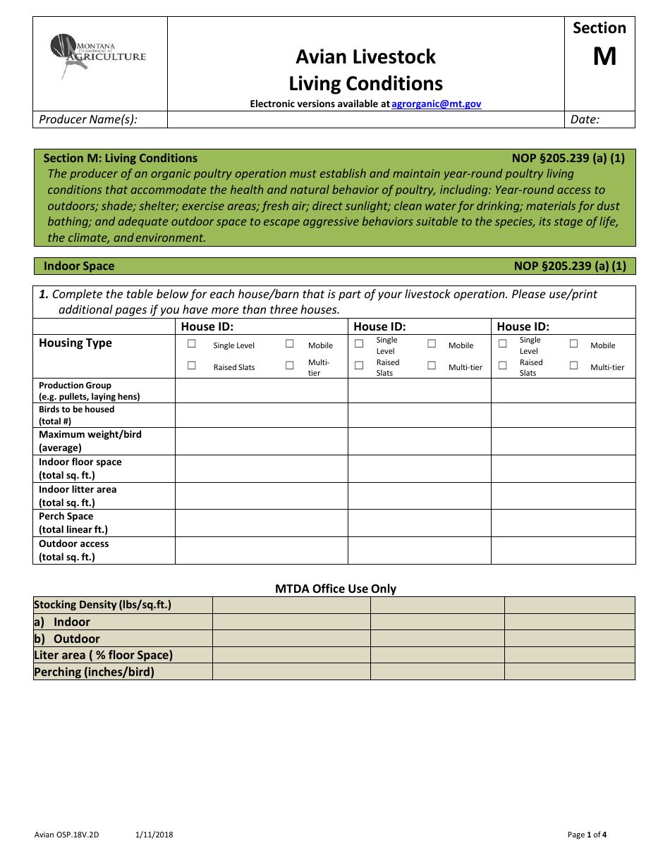 Avian Production Operation Profile - Montana, Page 28
