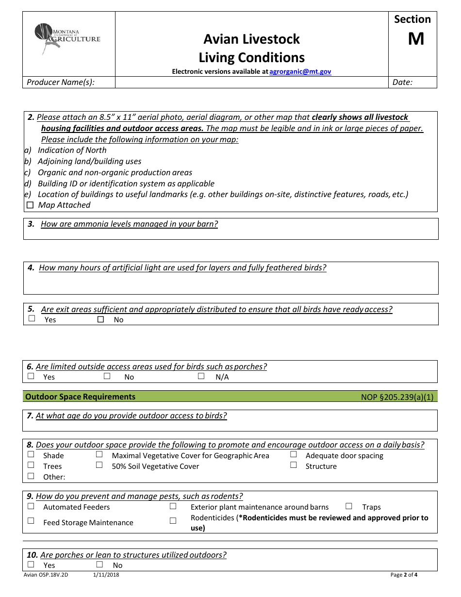 Avian Production Operation Profile - Montana, Page 29