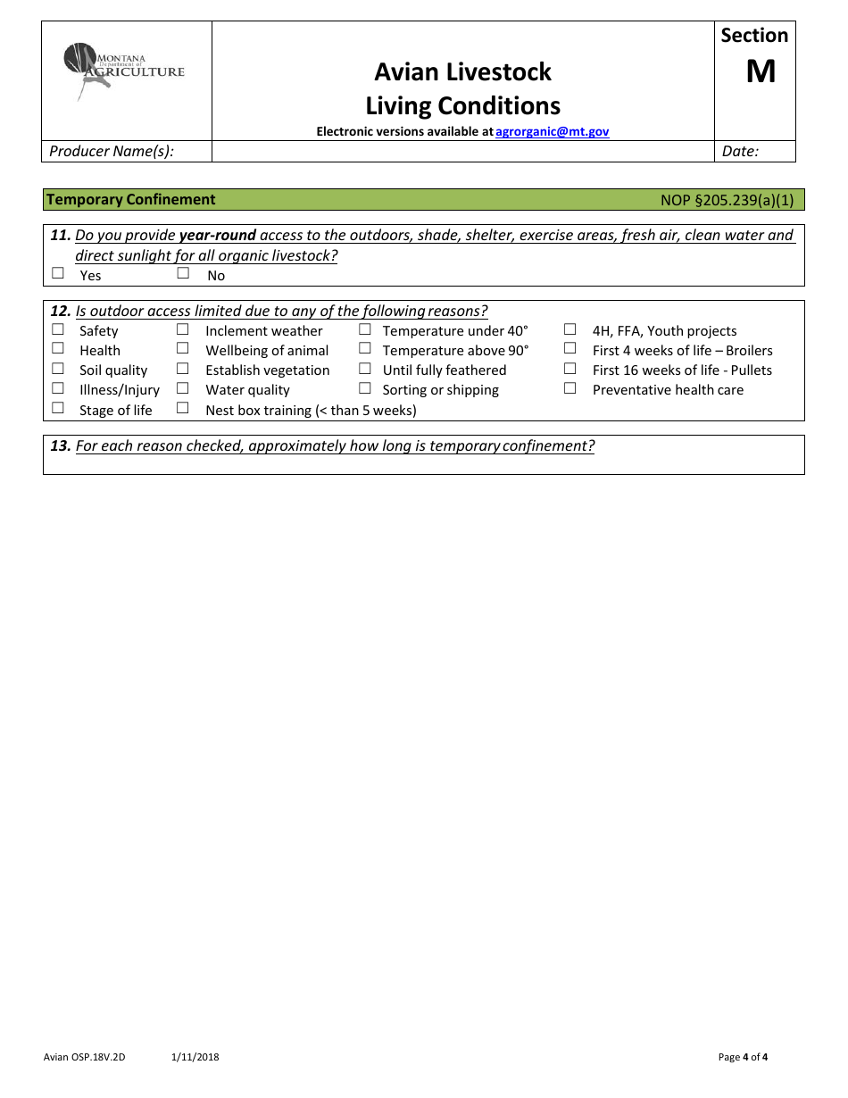 Avian Production Operation Profile - Montana, Page 30