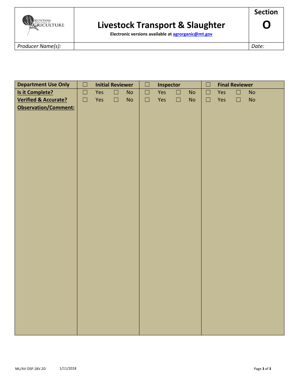 Avian Production Operation Profile - Montana, Page 36