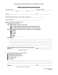 Inmate Ada Request Routing Form - Montana