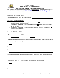 &quot;Department-Owned Vehicle Repair Form&quot; - Montana