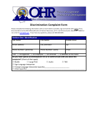 Document preview: Discrimination Complaint Form - Montana