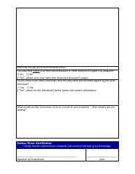 Discrimination Complaint Form - Montana, Page 3