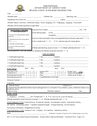 Document preview: Drug/Alcohol Screening Information - Montana