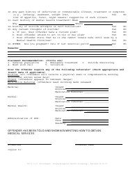 &quot;Intake/Reception Health Screening Form - Sample&quot; - Montana, Page 2