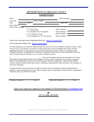 Document preview: Information Technology Policy Consent Form - Montana