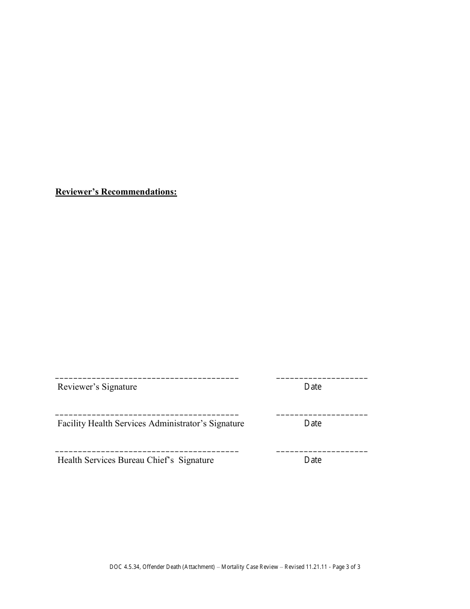 Mortality Case Review Form - Montana, Page 3