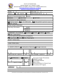 Document preview: Offenders With Mental Illness Medication Request Form - Montana