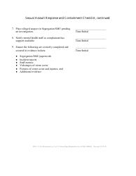 Sexual Assault Response and Containment Checklist - Montana, Page 2