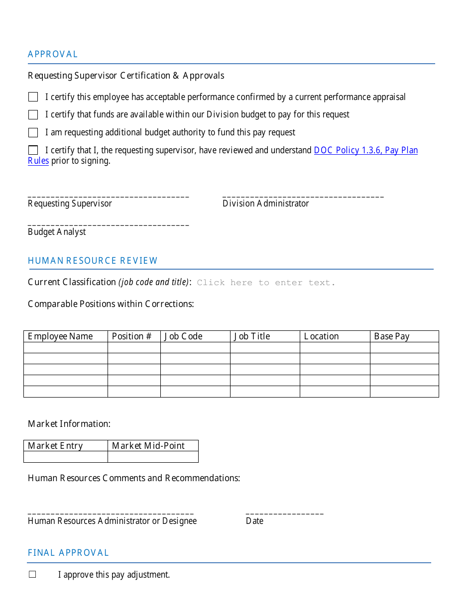 Form A Request to Implement a Broadband Pay Adjustment - Montana, Page 2