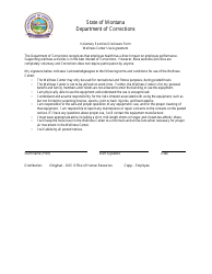 Document preview: Voluntary Exercise Disclosure Form - Wellness Center Use Agreement - Montana