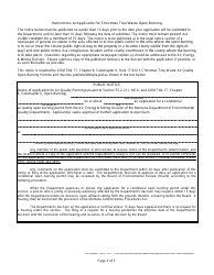 Montana Christmas Tree Waste Open Burning Permit Application Form - Montana, Page 3