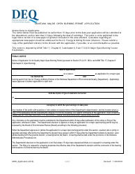 Montana Major Open Burning Permit Application Form - Montana, Page 2