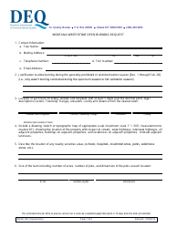 Document preview: Montana Wintertime Open Burning Request Form - Montana