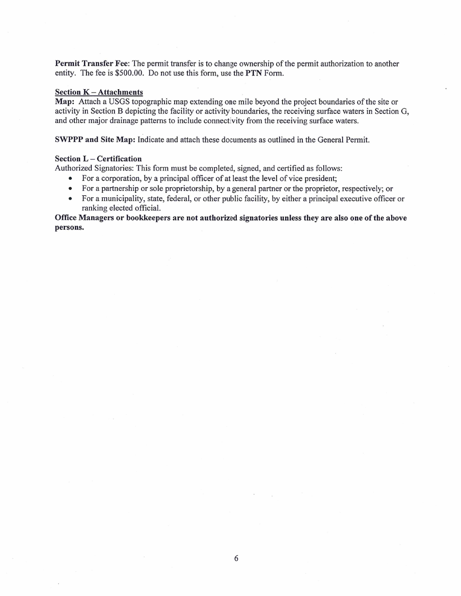 Instructions for Form NOI-SWC Notice of Intent (Noi) - Storm Water Discharge Associated With Construction. Activity (Mtr100000) - Montana, Page 6