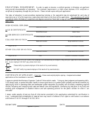 Montana Application for Certification as an Operator of a Water Distribution System or a Water Treatment System - Montana, Page 4
