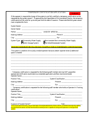 Document preview: Temporary Certification Application Form - Montana
