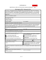 Form IND1 Appendix B &quot;Individual Application for Course Approval&quot; - Montana