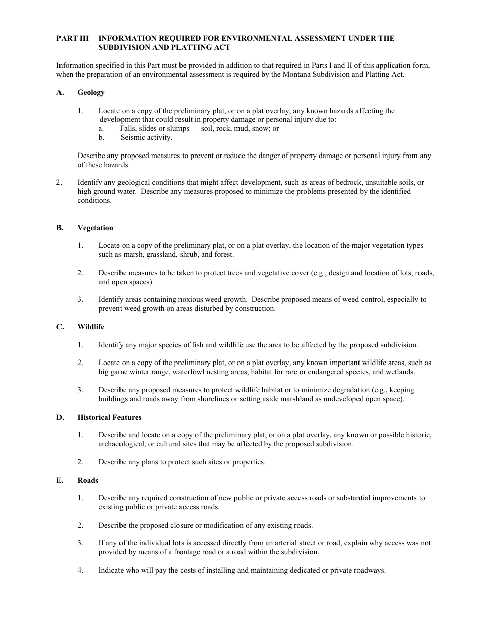 Pre-application Meeting Form - Montana, Page 10