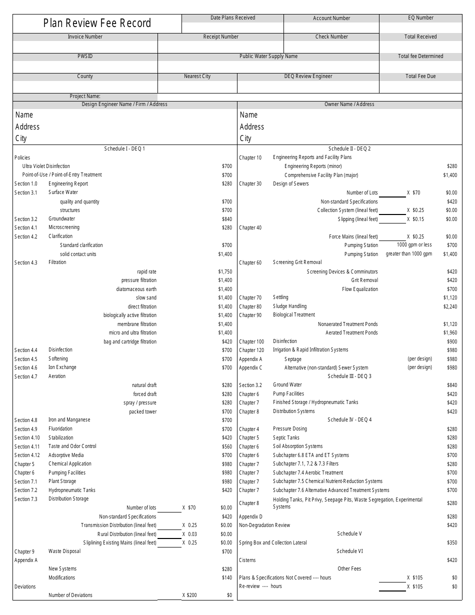Montana Plan Review Fee Record Form Fill Out, Sign Online and Download PDF Templateroller