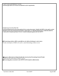 Form SWPPP Storm Water Pollution Prevention Plan (Swppp) Form - Montana, Page 6
