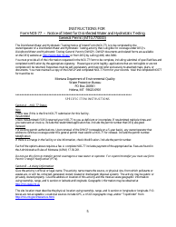 Form NOI-77 Notice of Intent - Disinfected Water and Hydrostatic Testing General Permit (Mtg770000) - Montana, Page 5